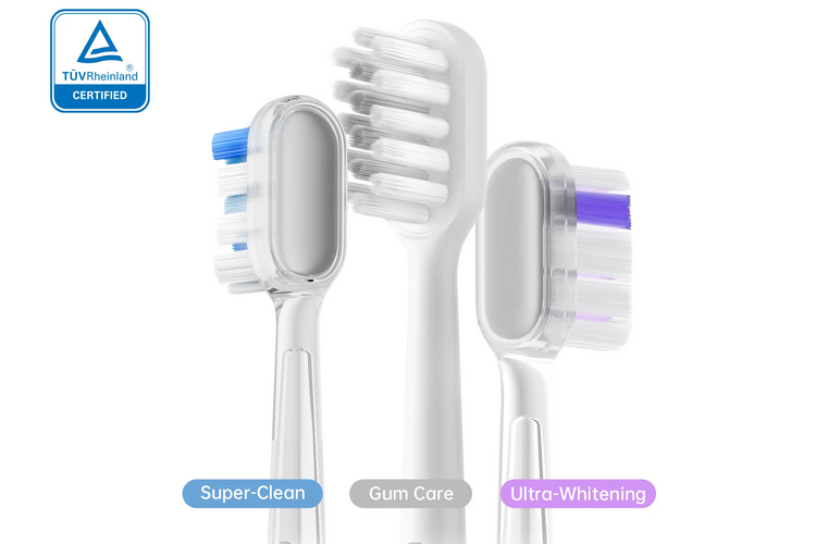Laifen Szczoteczka do Zębów Soniczna Wave ABS Różowa Głowki 6 szt. Aplikacja Gift Box