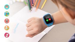Niceboy Watch Kids PATROL Blue dla Dzieci IP67 SIM 4G GPS + Wi-Fi + LBS 