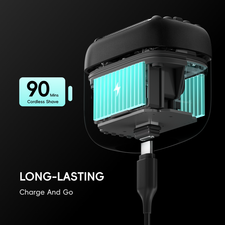 Yoose Mini 5 golarka, maszynka elektryczna męska, IPX7, USB-C, podróżna, czarna