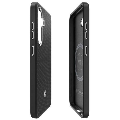 Etui Samsung Spigen Enzo Aramid Magnet Black-Silver do Galaxy S25 Czarny GP-FPS931PGABW
