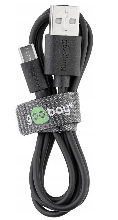 Kabel do telefonu Goobay DAT USB-A - micro-USB-B 1,0m FastCharge czarny PL