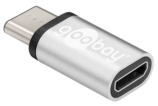 Adapter USB-C na microUSB 2.0 Goobay Srebrny