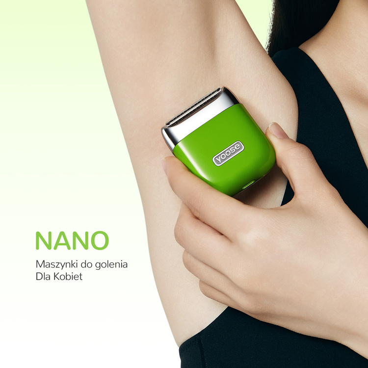 Yoose Golarka elektryczna damska Nano, IPX7, podróżna, zielona