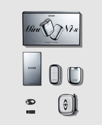 YOOSE Zestaw - Golarka Mini 2.0 + trymer do nosa + etui, srebrny