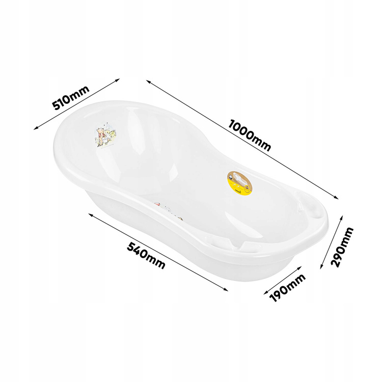 Wanienka dziecięca z korkiem 100 cm KUBUŚ PUCHATEK