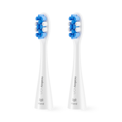 NICEBOY ION Sonic Hard - Wymienne Końcówki do Szczoteczek Sonicznych (2 szt.) Białe