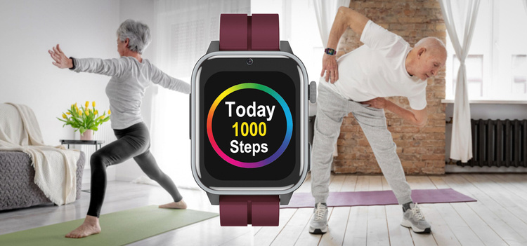 Bemi SmartWatch Senio Szary + Pasek Silikonowy Czerwony / Czerwone Wino /OUTLET