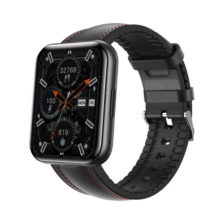 Bemi SmartWatch Exo Czarny + Pasek Skórzany Czarny