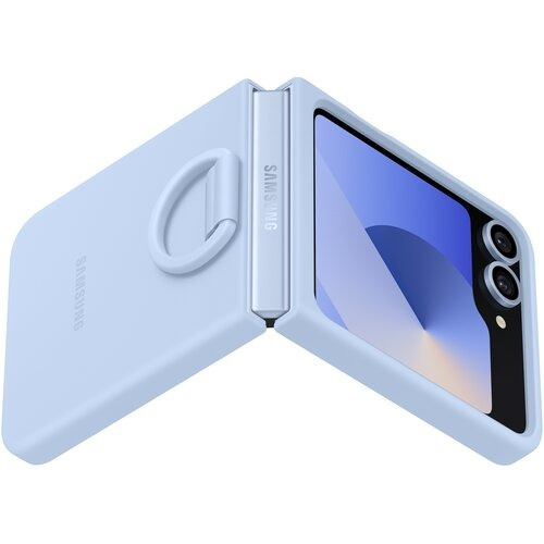 Etui Samsung Silicone Case with Ring Blue do Galaxy Z Flip 6 Niebieski EF-PF741TLEGWW