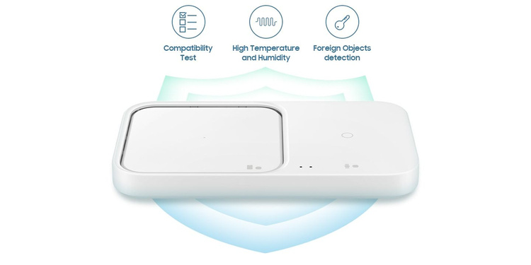 Bezprzewodowa ładowarka Samsung Super Fast Wireless Charger Duo Czarna Bez Ładowarki Sieciowej /OUTLET