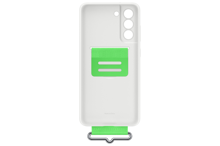 Etui Samsung Silicone Cover with Strap Biały do Galaxy S21 FE 5G (EF-GG990TWEGWW)