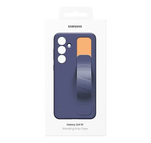 Etui Samsung Standing Grip Case Blue Black do S24 FE Granatowy EF-CS721CNEGWW