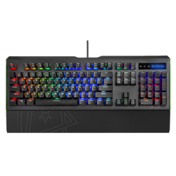Vertux Klawiatura Mechaniczna Blue anti-ghosting Toucan RGB podpórka pod nadgarstki