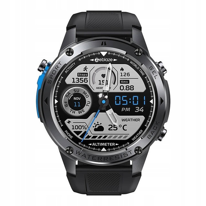 Zeblaze Smartwatch Stratos 2 Ultra Abyss Black Czarny