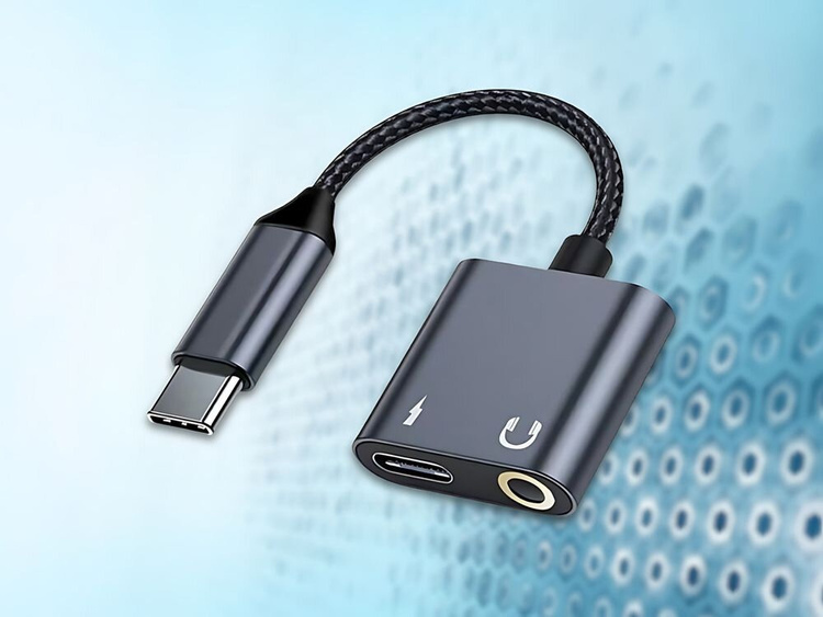 Adapter rozdzielający Beline  USB-C na USB-C/Jack 3,5mm Czarny