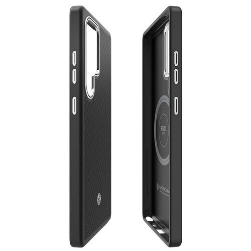 Etui Samsung Spigen Enzo Aramid Magnet Black-Silver do Galaxy S25 Ultra Czarny GP-FPS938PGABW
