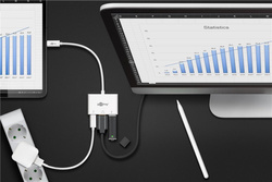 Multi adapter USB-C - USB-A + HDMI + USB-C PD 60W Goobay Biały