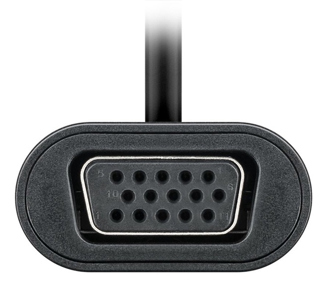 Adapter USB-C - VGA Goobay 0.2m Czarny
