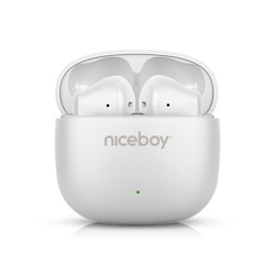 Niceboy Słuchawki Douszne Beans 4 POP Arctic White Białe USB-C IPX4 BT AAC