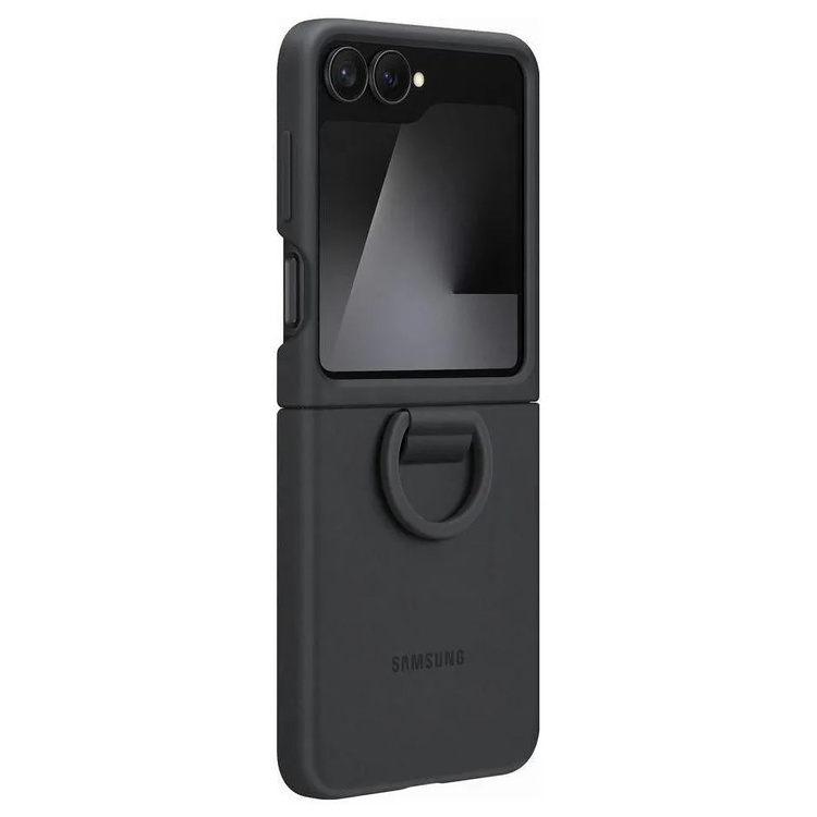 Etui Samsung Silicone Case do Galaxy Z Flip7 FE | Galaxy Z Flip6 Czarny EF-PF741TBEGWW