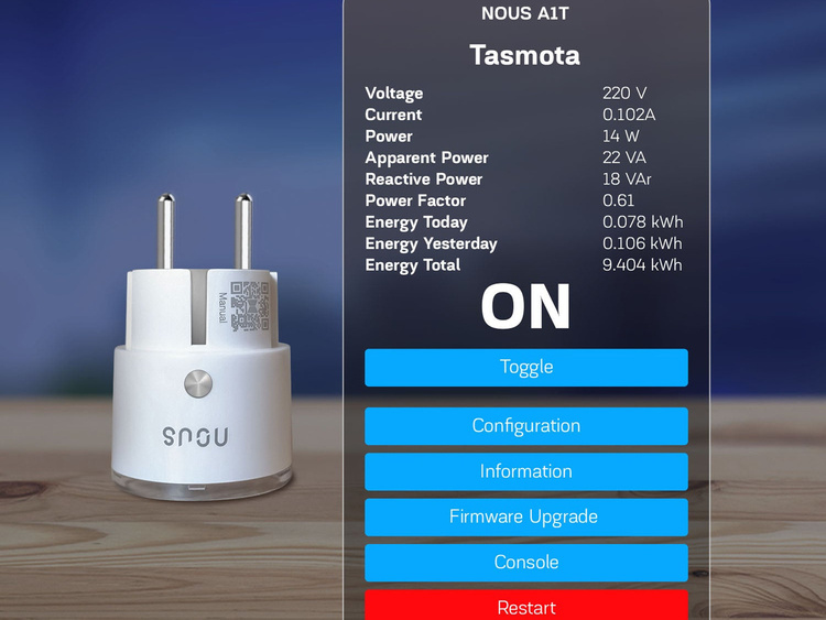 NOUS A1T (Tasmota) 4sz Smart Wifi Socket Inteligentne gniazdko 4 szt. /OUTLET