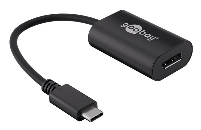 Adapter USB-C - DisplayPort Goobay 0.2m Czarny