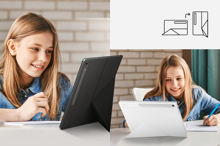 Etui Samsung Smart Book Cover Niebieski do Galaxy Tab S10FE+ S10FE+ 5G Case /OUTLET