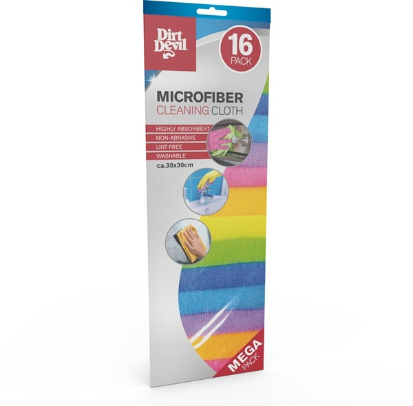 Ściereczki z mikrofibry Dirt Devil E7281 16 szt. 30 x 30 cm