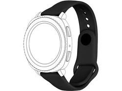 Pasek Topp do Smartwatcha Samsung Gear Sport, Galaxy Watch 42 mm, Galaxy Watch Active / Garmin Vivomove, Vivoactive 3 Silikonowy Czarny