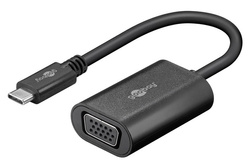 Adapter USB-C - VGA Goobay 0.2m Czarny