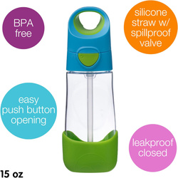 B.BOX Bidon ze słomką tritanowy Ocean Breeze 450 ml