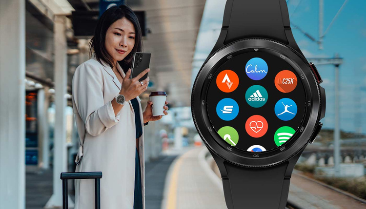 Smartwatch Galaxy Watch 4 Classic 46mm Czarny NFC GPS EKG AMOLED OUTLET