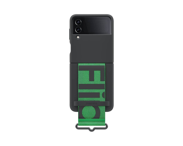 Silicone Cover with Strap Czarny do Galaxy Z Flip4 (EF-GF721TBEGWW)