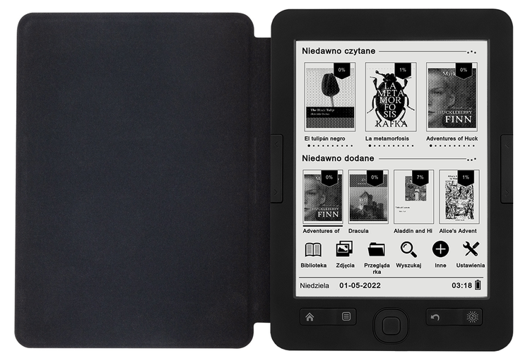 Czytnik do e-booków BEMI Cognita+ Grafitowy 4GB 6 Cali 1800mAh E-INK Carta
