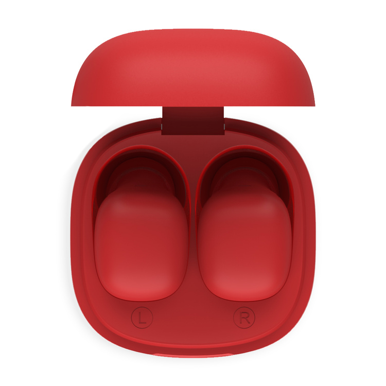 Niceboy Słuchawki Douszne HIVE Smarties Red Ruby Czerwone USB-C IPX4 BT 5.3