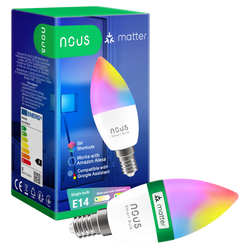 NOUS P4 Wielokolorowa Żarówka Szpic Smart WIFI Bulb RGB E14 1 szt