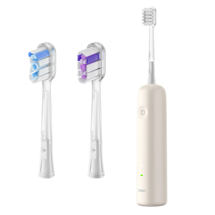 Laifen Szczoteczka do Zębów Soniczna Wave ABS Mleczna 2 3 Główki Aplikacja
