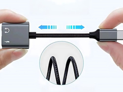 Adapter rozdzielający Beline  USB-C na USB-C/Jack 3,5mm Czarny