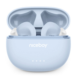 Niceboy Hive Pins 3 ANC Powder Blue Niebieskie do 40h IPX4 Korektor Aplikacja