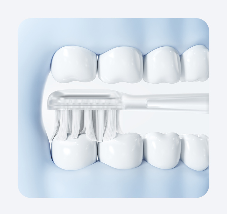 Laifen Główki Końcówki GUM CARE Transparent TPU Do Szczoteczki Wave 6 szt.