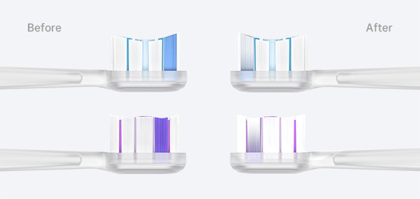 Laifen Główki Końcówki GUM CARE Transparent TPU Do Szczoteczki Wave 6 szt.
