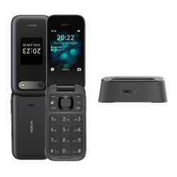 Zestaw Nokia 2660 4G Flip Dual Sim Czarna + Stacja Ładująca /OUTLET