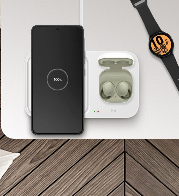 Bezprzewodowa ładowarka Samsung Super Fast Wireless Charger Duo Czarna Bez Ładowarki Sieciowej /OUTLET