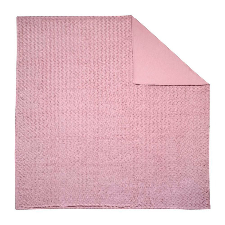 Narzuta na Łóżko Futrzana 200 x 220cm Smukee Home Dwustronna Różowa