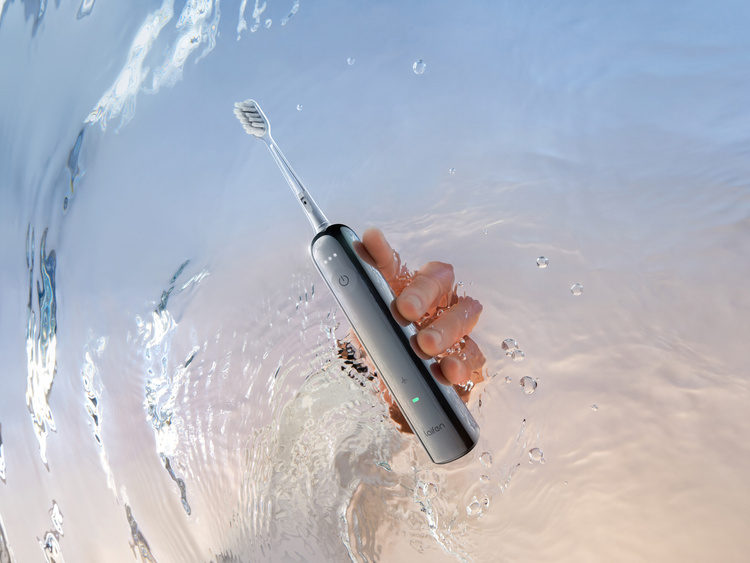 Laifen Szczoteczka do Zębów Soniczna Wave Stainless Steel Srebrna 3 Główki