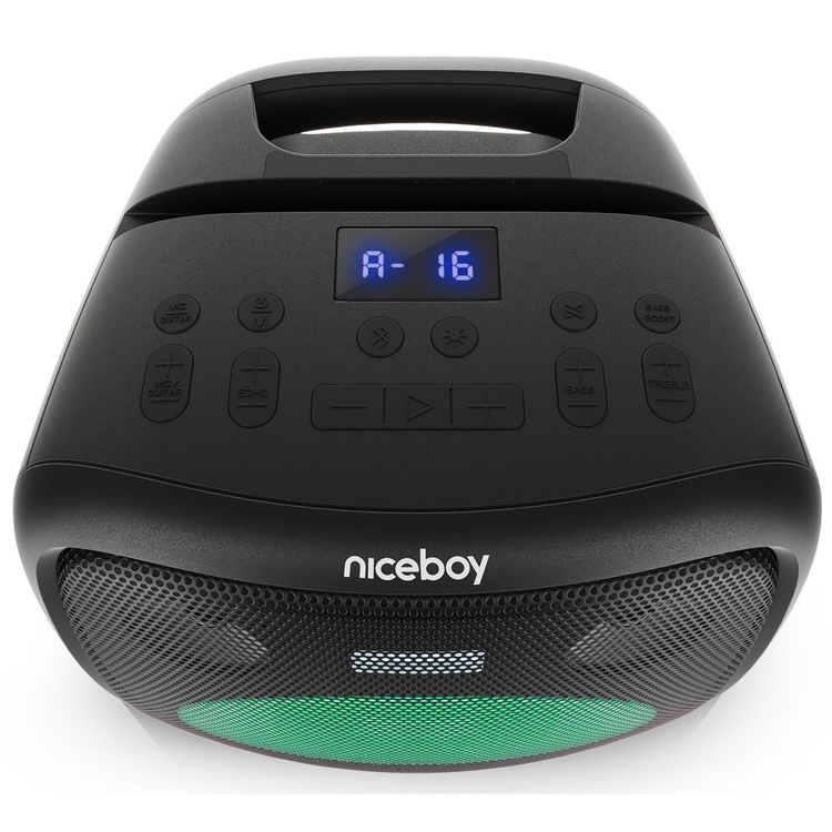 Głośnik Karaoke Przenośny z Mikrofonem Niceboy Party Boy II 100W IPX4 USB-C