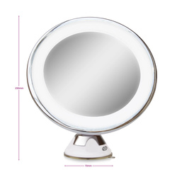 Lusterko kosmetyczne RIO-MMSU LED Powiększające z Przyssawkami Rio Beauty /OUTLET
