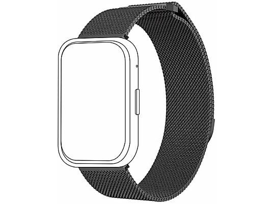 Pasek do smartwatcha Topp Huawei Watch Fit Czarny Siateczka Stalowa