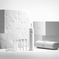 Laifen Szczoteczka do Zębów Soniczna Wave ABS Biała Głowki 3 szt. Aplikacja Gift Box