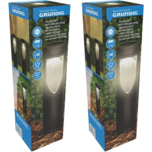 Grundig Lampa Solarna LED z Kolcem Uziemiającym G657 Czarny